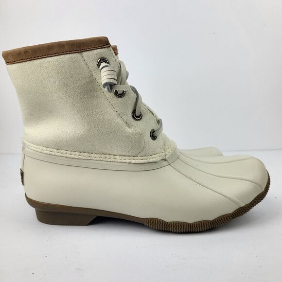 Sperry Top Sider Saltwater Wool Ivory Snow Rain Duck Boots - Picture 10 of 13